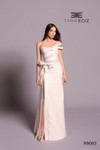 Tarik Ediz 99093 Taffeta Asymmetric Neck Off Shoulder Dress