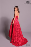 Tarik Ediz 99111 Lace Sweetheart Strapless High Low Dress