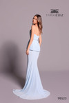 Tarik Ediz 99123 Chiffon Straight Neckline Strapless Gown
