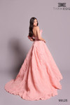 Tarik Ediz 99125 Crushed Organza Off Shoulder Long Ball Gown