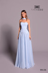 Tarik Ediz 99136 Beaded Chiffon Semi-Sweetheart Neck Dress