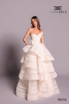 Tarik Ediz 99156 Organza Tiered Strapless Corset Dress