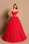 Tarik Ediz 99205 Tulle Sweetheart Neck Strapless Dress