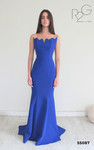 RG2 by Tarik Ediz 55087 Crepe Strapless Plain Fitted Dress