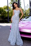 Portia and Scarlett PS25150 Beaded Straps Sleeve Long Dress