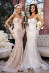 Portia and Scarlett PS25190 Beaded Strapless Corset Dress