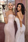 Portia and Scarlett PS25190 Beaded Strapless Corset Dress