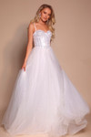 Portia and Scarlett PS25311 Tulle Straps Sleeve Ball Gown