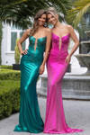 Portia and Scarlett PS25320 Metallic V-Neck Strapless Dress