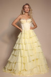 Portia and Scarlett PS25963 Chiffon Strapless Tiered Dress