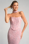 Portia and Scarlett PS26005 Lace Square Neck Strapless Dress