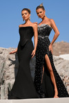 Portia and Scarlett PS26008 Crepe Strapless Corset Dress
