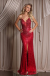 Portia and Scarlett PS26012 Beaded Strapless Corset Dress