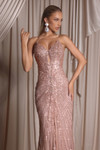 Portia and Scarlett PS26012 Beaded Strapless Corset Dress