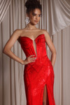 Portia and Scarlett PS26013 Jersey Strapless Corset Dress