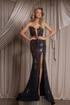 Portia and Scarlett PS26013 Jersey Strapless Corset Dress