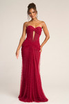 Portia and Scarlett PS26022 Tulle Beaded Strapless Dress