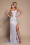 Portia and Scarlett PS26026 Mesh Sweetheart Strapless Dress