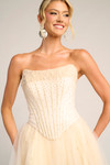 Portia and Scarlett PS26034 Tulle Strapless Corset Dress