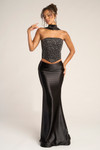 Portia and Scarlett PS26042 Satin Strapless Two Piece Dress