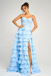 Portia and Scarlett PS26048 Chiffon Ruffles Strapless Dress