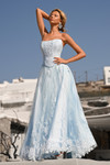 Portia and Scarlett PS26061 Lace Tulle Strapless Long Dress