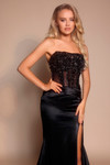 Portia and Scarlett PS26073 Satin Strapless Corset Dress