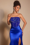 Portia and Scarlett PS26073 Satin Strapless Corset Dress
