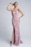 Portia and Scarlett PS26074 Tulle Embroidery Strapless Dress