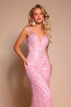 Portia and Scarlett PS26089 Beaded Straps Sleeve Long Dress