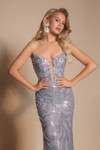 Portia and Scarlett PS26126 Beaded Strapless Corset Dress
