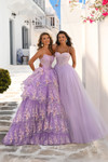 Portia and Scarlett PS26146 Tulle Embroidery Long Ball Gown
