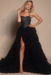 Portia and Scarlett PS26236 Tulle Ruffles Strapless Dress