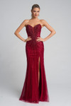 Portia and Scarlett PS26237 Beaded Strapless Corset Dress