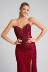 Portia and Scarlett PS26237 Beaded Strapless Corset Dress