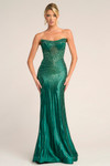 Portia and Scarlett PS26250 Satin Beaded Strapless Dress