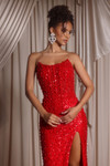 Portia and Scarlett PS26400C Sequin Strapless Corset Dress
