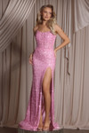 Portia and Scarlett PS26400C Sequin Strapless Corset Dress