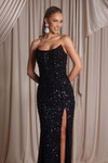Portia and Scarlett PS26400C Sequin Strapless Corset Dress