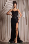 Portia and Scarlett PS26402C Beaded Strapless Corset Dress