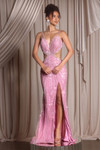 Portia and Scarlett PS26404C Beaded Straps Sleeve Long Dress