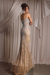 Portia and Scarlett PS26412C Beaded Strapless Corset Dress