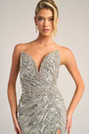 Portia and Scarlett PS26413C Beaded V-Neck Strapless Dress