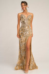 Portia and Scarlett PS26413C Beaded V-Neck Strapless Dress