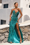 Portia and Scarlett PS26413C Beaded V-Neck Strapless Dress
