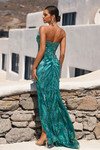 Portia and Scarlett PS26413C Beaded V-Neck Strapless Dress