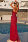 Portia and Scarlett PS26416C Beaded V-Neck Strapless Dress
