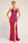 Portia and Scarlett PS26416C Beaded V-Neck Strapless Dress