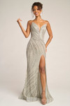 Portia and Scarlett PS26417C Beaded V-Neck Strapless Dress