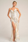 Portia and Scarlett PS26419C Sequin V-Neck Strapless Dress
